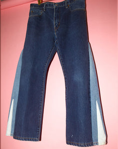 3 TONE FLARED JEANS