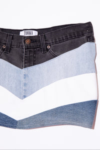 4 TONE DENIM SKIRT