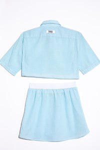 BABY BLUE SKIRT SET