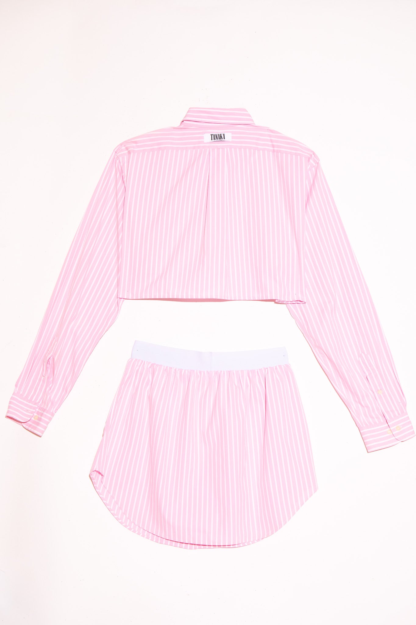 PINK STRIPE SKIRT SET