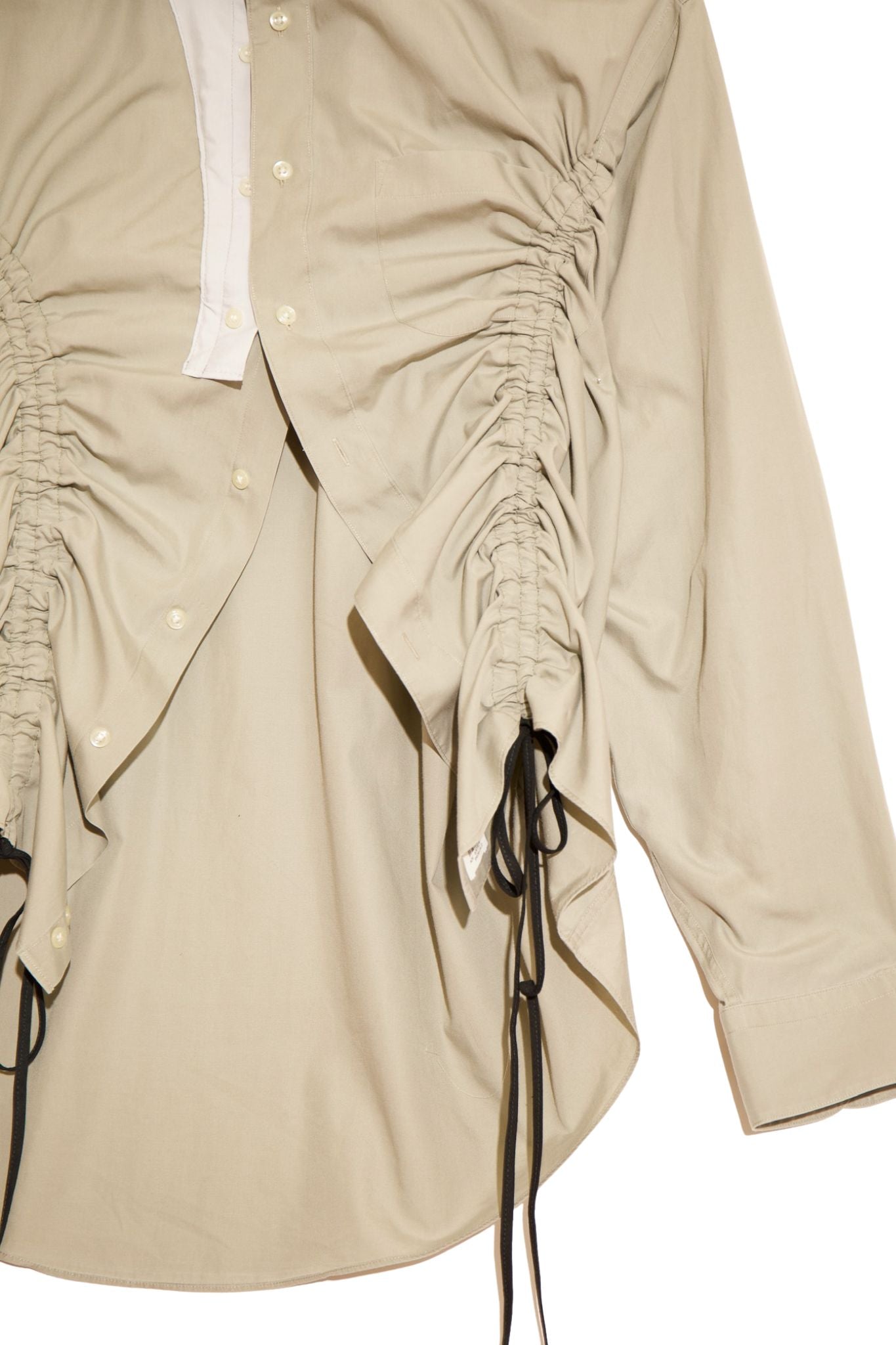 KHAKI CALVIN KLEIN TASSEL SHIRT
