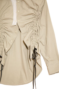 KHAKI CALVIN KLEIN TASSEL SHIRT