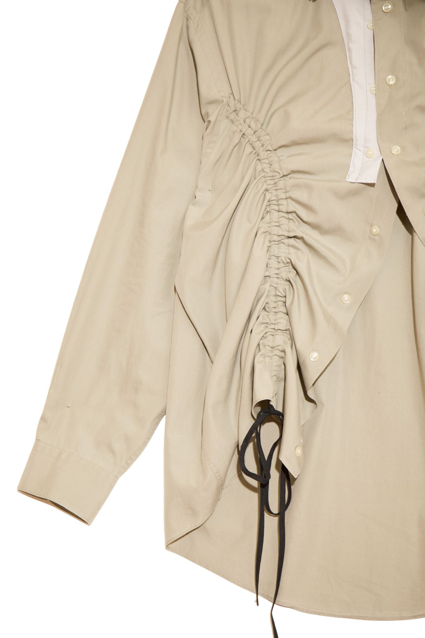 KHAKI CALVIN KLEIN TASSEL SHIRT
