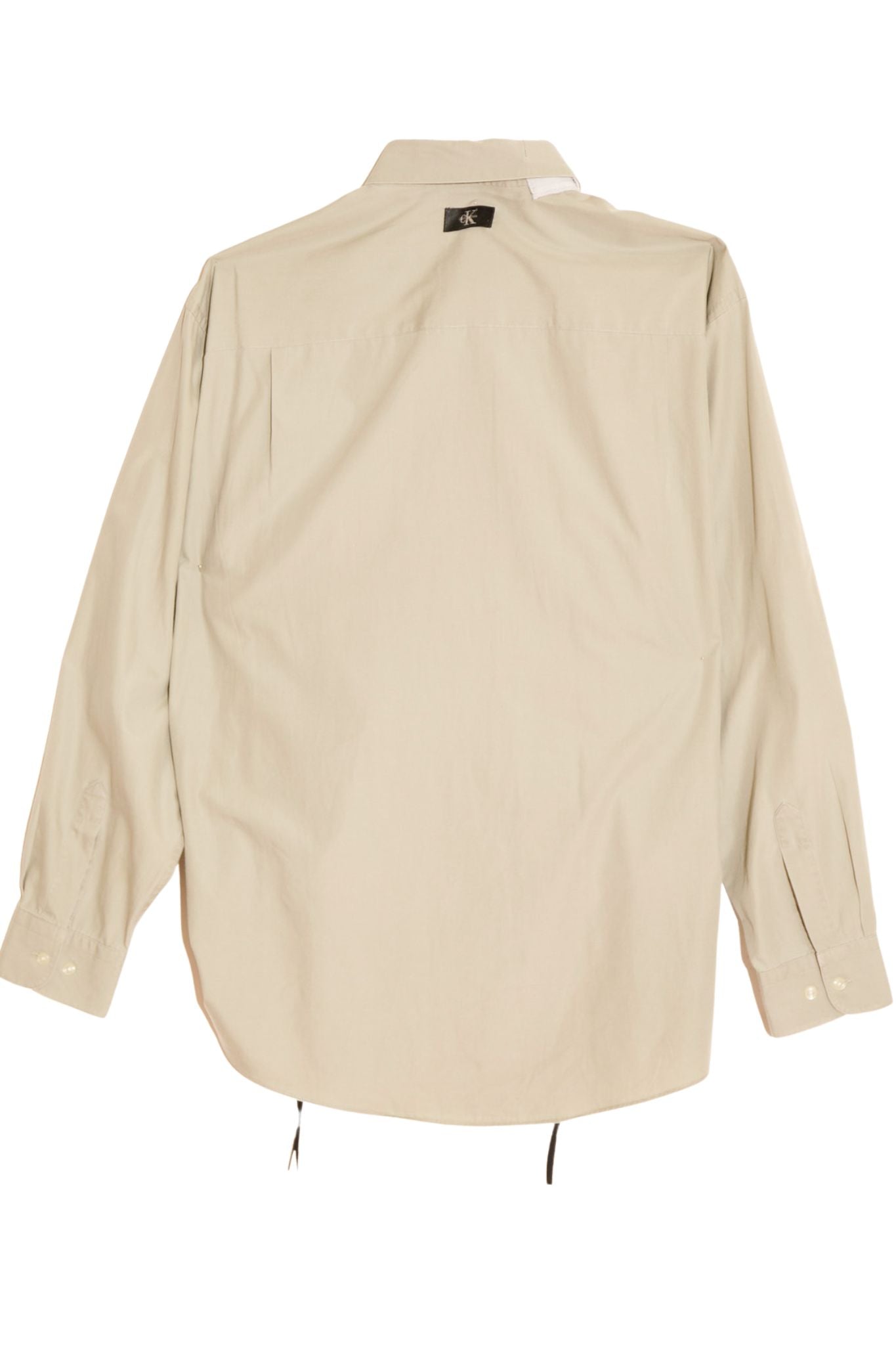 KHAKI CALVIN KLEIN TASSEL SHIRT