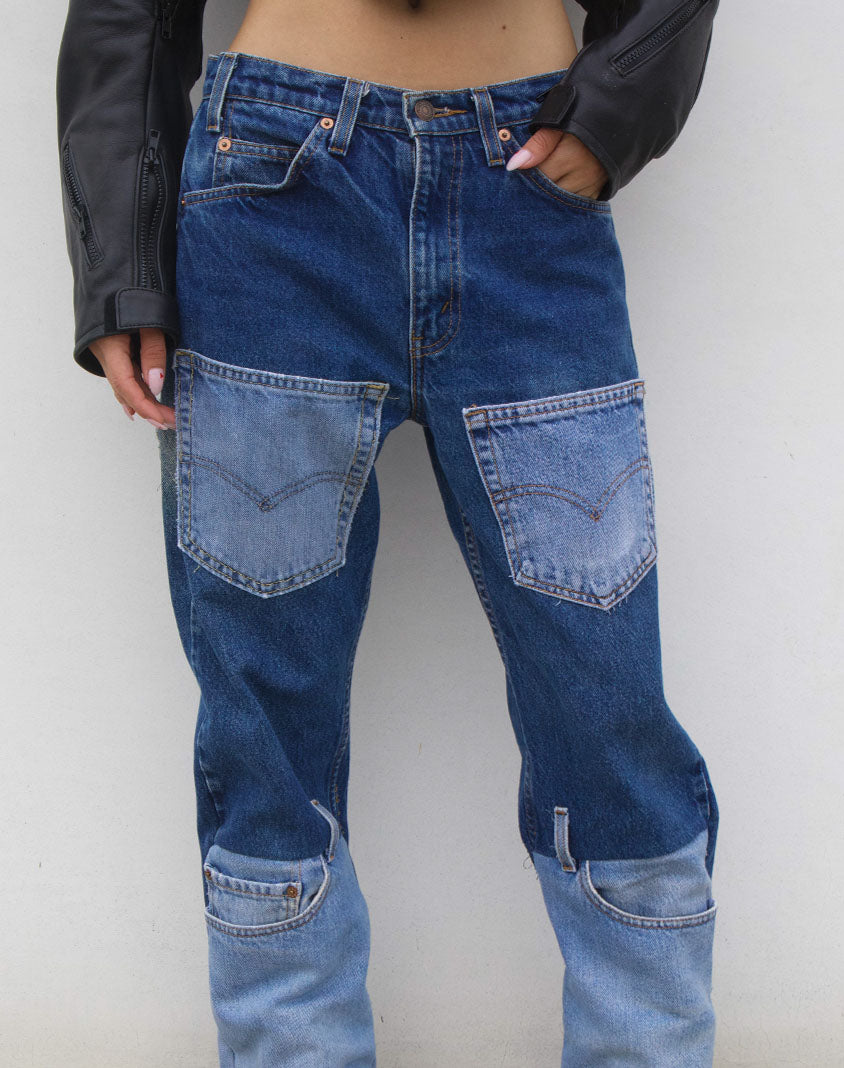 Custom Jean Designs Spiky Rework CUSTOM REWORKED JEANS – TANAKA VINTAGE