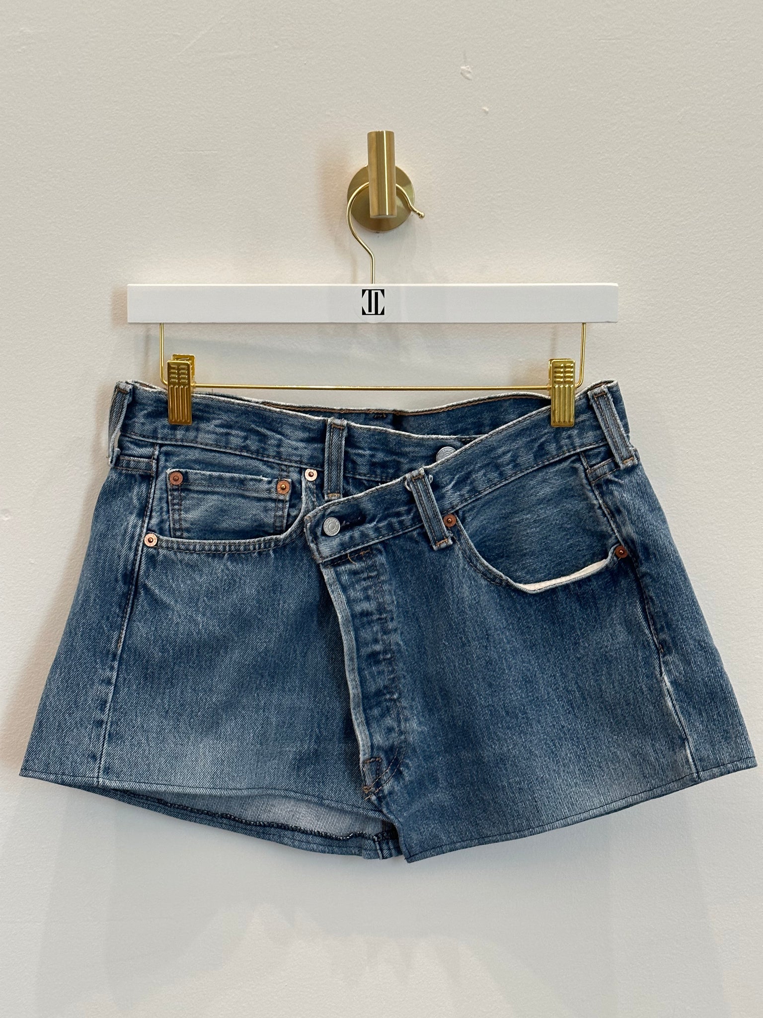 CROSSOVER BLUE DENIM SKIRT 26''